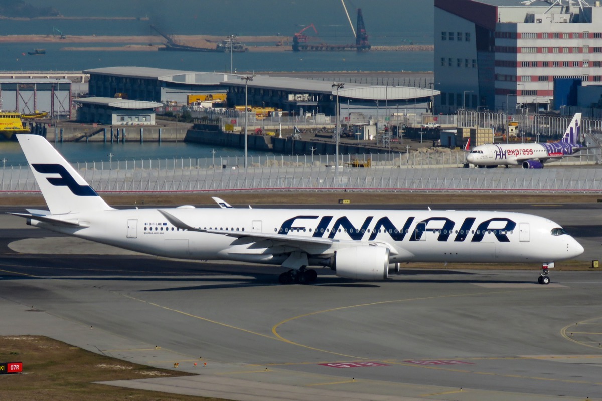Finnair-flygplan vid Helsingfors-Vanda